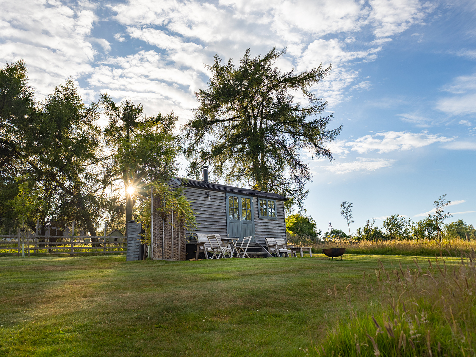 Hut-Exterior-Sunset-